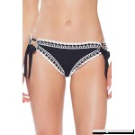 Becca by Rebecca Virtue Women's Catalina Loop Tie Side Hipster Bikini Bottom Black B07GH1V97V